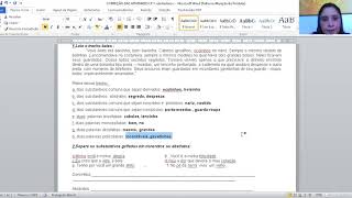 Correção da atividade sobre quotClassificação do Substantivoquot [upl. by Martel684]