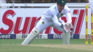 South Africa vs Sri Lanka  3rd Test  Day 2  Dimuth Karunaratne Wicket [upl. by Anyk919]