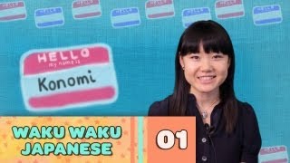 Waku Waku Japanese  Language Lesson 1 Meeting People [upl. by Ackler]