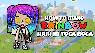 How to get RAINBOW hair in toca boca 🌈 [upl. by Lleznol737]