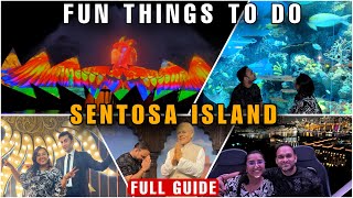 TOP THINGS TO DO IN SENTOSA ISLAND SENTOSA ISLAND TOUR 2024  WINGS OF TIME 😮 SINGAPORE 2024 [upl. by Kryska]