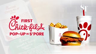 Singaporeans get their first taste of ChickfilA [upl. by Donaghue]