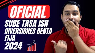 OFICIAL Esta será la nueva tasa de retención de ISR para inversiones de renta fija en el 2024 ⚠️📈 [upl. by Farrison]