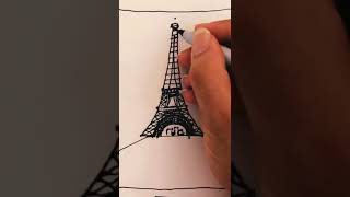 Sketch of Eiffel Tower sketch eiffeltower shorts drawing [upl. by Kosiur]