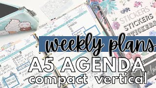 WEEKLY PLANNING  ERIN CONDREN A5 AGENDA COMPACT VERTICAL  PLAN WITH ME [upl. by Naellij]