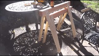 Making a simple sawhorse using only a circular saw and a drill for under 10 Armando un caballete [upl. by Kristoforo]