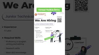 Virtual WalkIn Drive  Navalur Tamil Nadu  Junior Technical Content Writer [upl. by Irfan814]