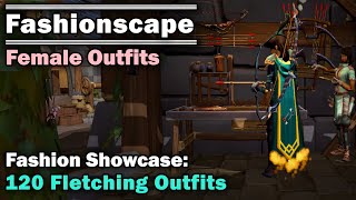 Fashionscape Showcase 120 Fletching Cape Outfits  Runescape Female Outfits [upl. by Combe]