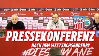 FSV TV  Pressekonferenz  FSV Zwickau  FC Erzgebirge Aue 02 00 [upl. by Aronas878]