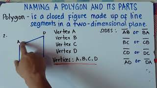 Naming a Polygon and Its Parts  Matatag Curriculum  Grade 7  Explain in Detailed [upl. by Sumer]