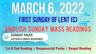 6 March 2022 English Sunday Mass Readings  First Sunday of Lent C [upl. by Bron]