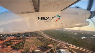 Broome International Airport Western Australia Nexus Airlines DHC Dash8 Q400 Takeoff [upl. by Cita]