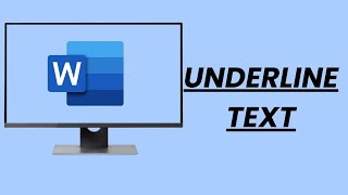 How To Underline Text In Microsoft Word [upl. by Jobina]