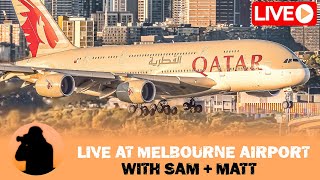 🔴LIVE Plane Spotting at MELBOURNE AIRPORT AUSTRALIA with 📻 LIVE ATC [upl. by Osrit]