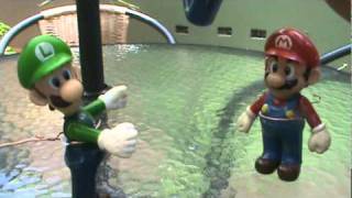 MARIO BROS Y LUIGI EN PISCINA [upl. by Stefa]