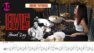 Hound Dog  Elvis Presley  Drum Cover Drum Score [upl. by Alahsal24]