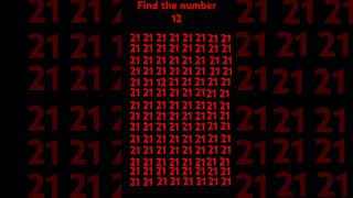 Find the number 12 [upl. by Adelind]