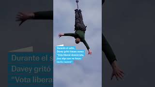 REINO UNIDO  El líder de los liberaldemócratas británicos salta de puenting cómo acto de campaña [upl. by Ronnoc]