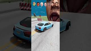 🚘CR7 vs Messi vs Elon Mush vs MrBeast Break Test ⚽ BeamngDrive shorts [upl. by Eilzel17]