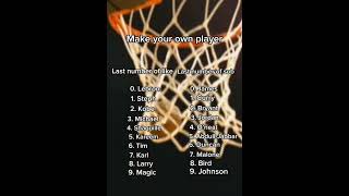 Make your own player NBA [upl. by Kari]