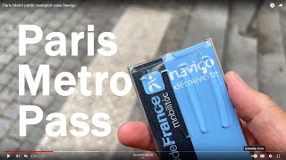 Paris Metro public transport pass Navigo [upl. by Nerej463]