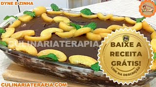 🎄SOBREMESA DE CHOCOLATE COM PÊSSEGO CREMOSO PARA A CEIA DE NATAL  BAIXE A RECEITA [upl. by Richer129]