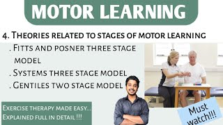 Motor learning part6  Fitts and posner three stage  Gentiles two stage mode  physiotherapy [upl. by Rhu207]