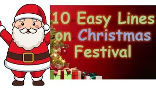 10 lines on Christmas essay in English writing 🌲 10 easy lines on Christmas 🌲 Essay on Christmas [upl. by Salomie]