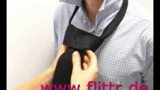 Tying a cravat Half Windsor front [upl. by Beryle]