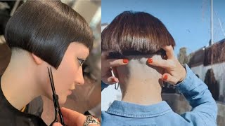 Epic undercut short bob haircuts and hairstyles 20242025Half shaved undercut short bob haircuts [upl. by Yenffad]