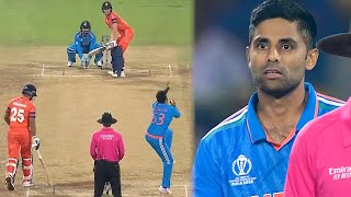 Suryakumar Yadav Bowling for first time for Team India in Ind vs Ned ICC World Cup Match [upl. by Adlai]