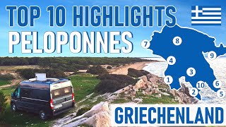 GRIECHENLAND🇬🇷 mit dem WOHNMOBIL  TOP 10 HIGHLIGHTS PELOPONNES  Best of travel guide GREECE [upl. by Carlisle]