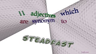 steadfast  13 adjectives with the meaning of steadfast sentence examples [upl. by Ahsietal]