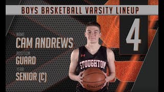 Stoughton High Boys Basketball Player Intros 20172018 Season [upl. by Macy]