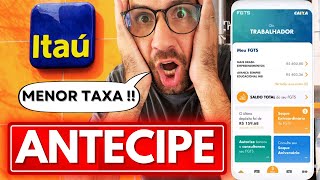 ANTECIPAR FGTS ITAÚ ⚠️ MENOR TAXA ANTECIPAÇÃO SAQUEANIVERSÁRIO [upl. by Vonni478]