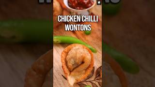 Chicken Chilli Wontons  Crispy Fried Dumplings  Easy Chicken Wontons  Get Curried [upl. by Iturk148]