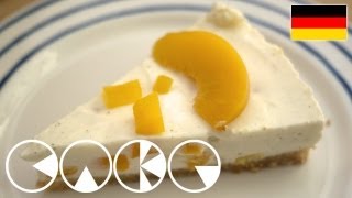 FRISCHKÄSEPFIRSICHTORTE Rezept [upl. by Asiek]