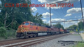 Rare CP visitor on the CSX Trenton Sub Division 72724 csxtrain csx [upl. by Ahtoelc]