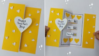 Happy Teachers Day Greeting Card Handmade  DIY Teachers Day Popup Card Ideas  Teachers Day 2024 [upl. by Spratt]