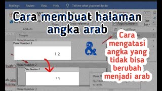 cara membuat nomor halaman arab [upl. by Ragan]