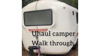 Uhaul ct13 camper walk through fully remodeled before and after [upl. by Ynad]