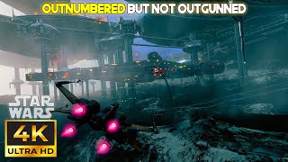 Outnumbered but not Outgunned on Kamino  Star Wars Battlefront 2  Starfighter Assault PC 4K [upl. by Ulphia]