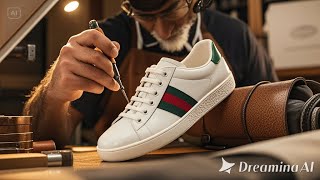 RESTORE Gucci Ace White Leather Sneakers to NEW with 4K ASMR Magic [upl. by Osnerol]