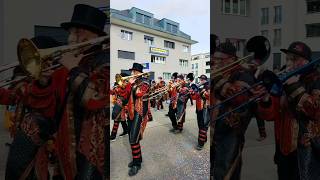 Watching The Fasnacht Parade In Wil Switzerland guggenmusik fasnachtsumzug carnival fasnacht [upl. by Olinad]