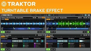 Traktor Pro 2 Tutorial Turntable Brake Effect [upl. by Niwhsa]