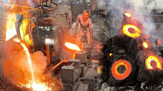 Extreme Metal Casting Sand Mold Process in Hazardous Conditions [upl. by Bellina30]