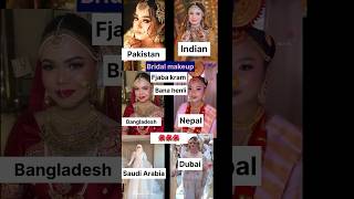 Bridal makeup 6 countryindia PakistanBangladeshNepalDubaiSaudi Arabia 🥀🥀 [upl. by Absalom936]