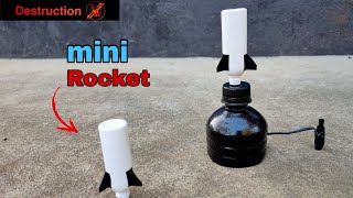 Homemade MINI rocket  Easy science project [upl. by Ttereve674]