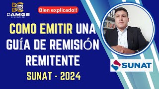 🔴Como emitir una Guía de Remisión Remitente  SUNAT 2024 actualizado [upl. by Tsai]