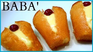 RUM BABA RECIPE Babà alla crema italian cake ricetta [upl. by Ihteerp]